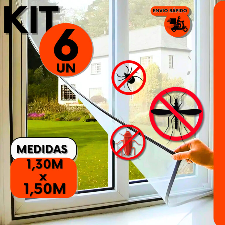 Conjunto Jogo Kit 6Telas Mosquiteira P/ Janela Pro