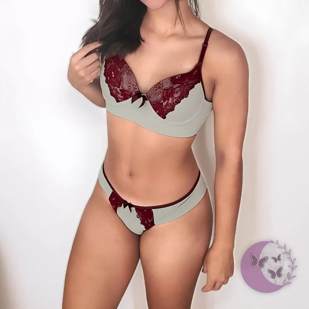 Conjunto Calcinha e Sutiã Feminino Kit Calcinhas Sutia com Bojo Lingerie Feminina Langerie