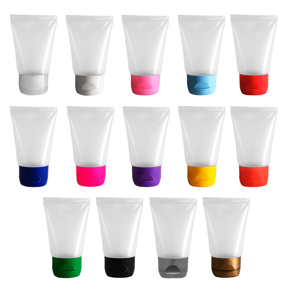 Bisnagas 30ml c/ Tampa Flip-Top  10, 20, 30, 40 ou 50 un. p/ Lembrancinha Festa Personalizar