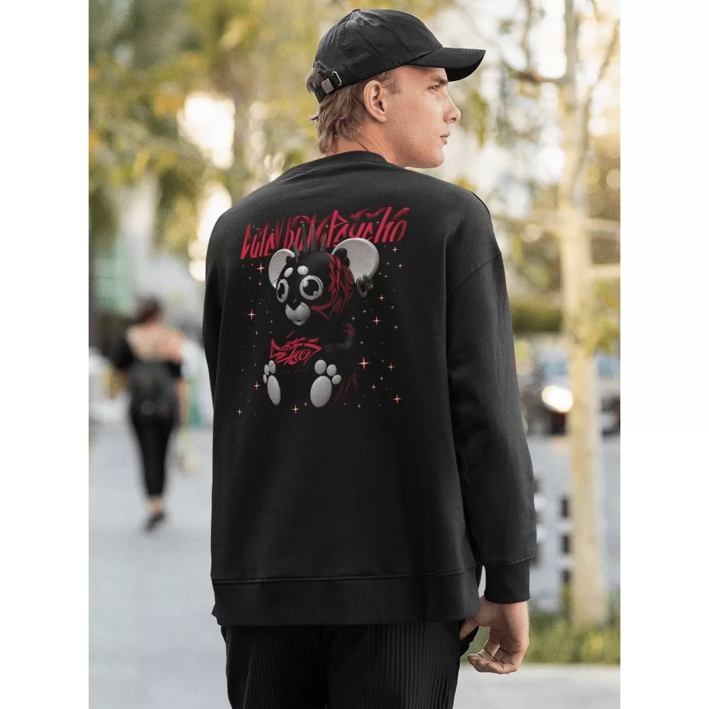 Moletom Careca Blusa de Frio Suéter Gola Redonda Masculino Casual Streetwear 100% Algodão Estampa –