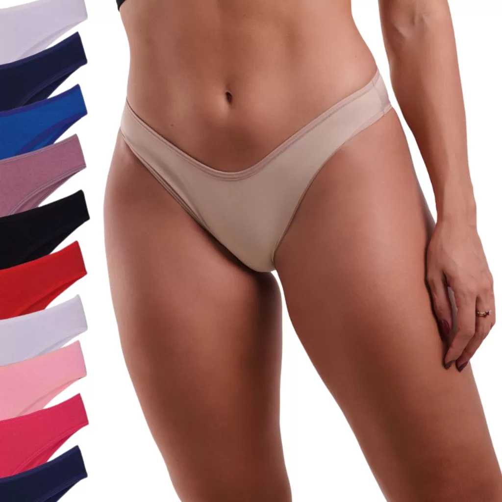 Kit Calcinhas Algodão Conforto Tanga Básica Atacado Cotton