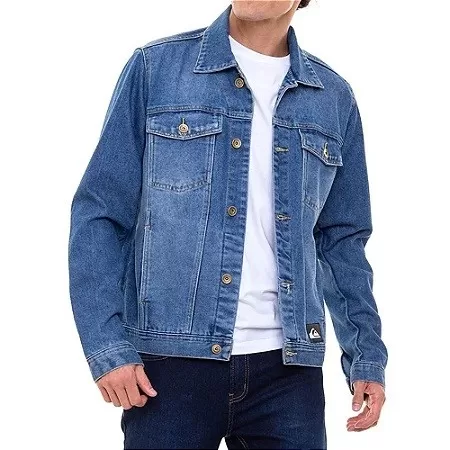 Jaqueta Quiksilver Jeans Salt Water Masculina Azul