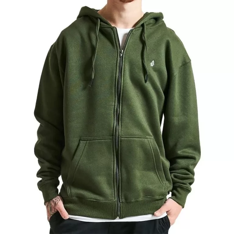 Moletom Volcom Aberto Single Stone Masculino Verde