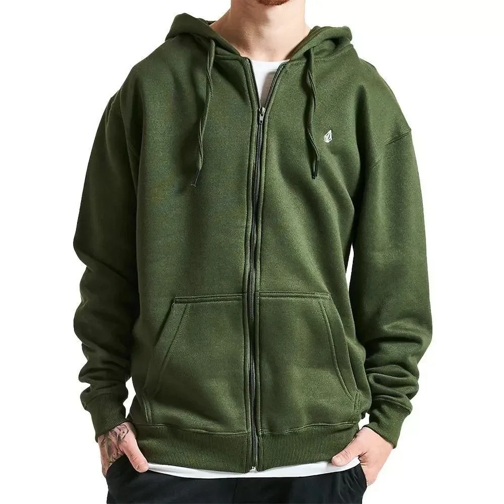 Moletom Volcom Aberto Single Stone Masculino Verde Tam. M