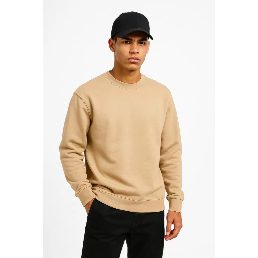 Blusa Moletom Gola Careca Unissex Gola Redonda Lisa Básica