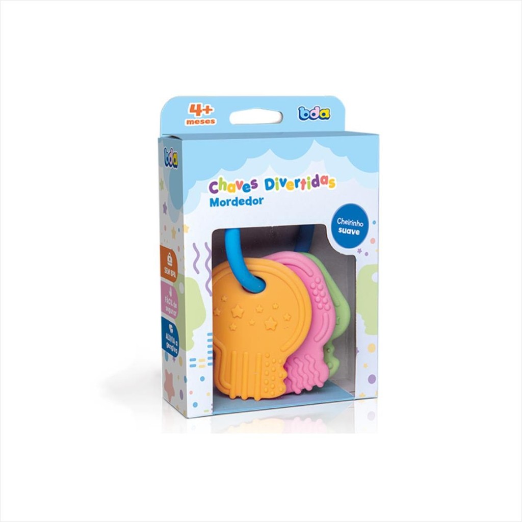 Mordedor Chaves Divertidas Toyster Para Bebê +4 Meses | Sensorial Educativo | Cores Sortidas