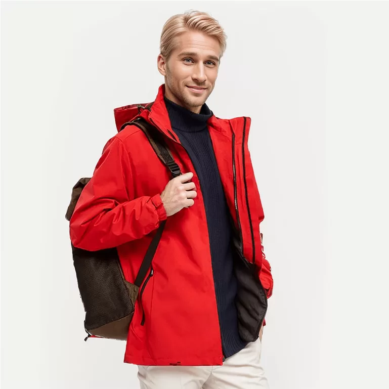 Jaqueta masculina à prova dágua e à prova de ve