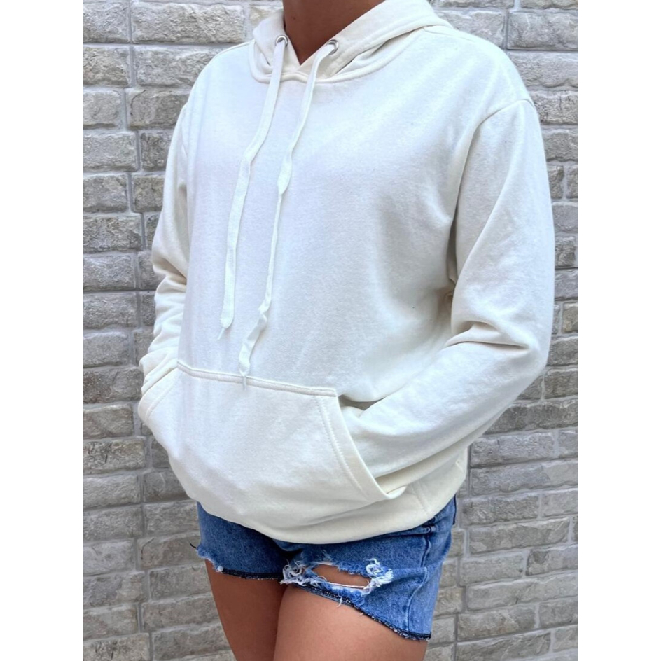 BLUSA FEMININA BLUSÃO PREMIUM ALGODÃO FLANELADO MOLETOM UNISEX FRIO COM BOLSO E CAPUZ