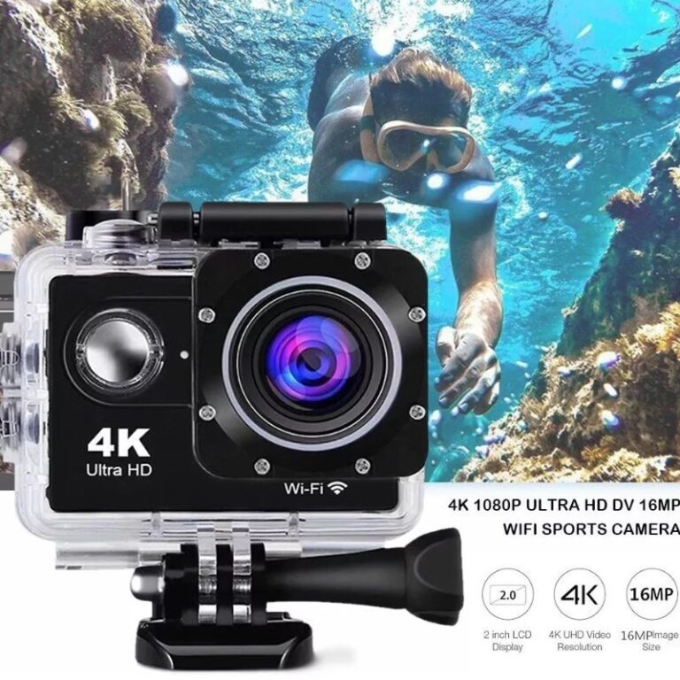 Aventuras em 4K: Câmera de Mergulho com Wi-Fi