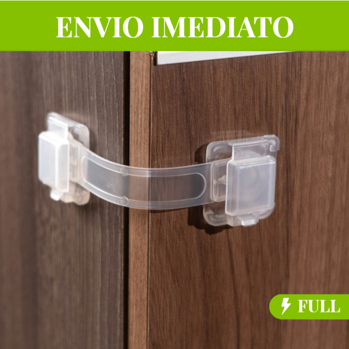 KIT 10 TRAVA GAVETA PORTA SEGURANÇA PROTEÇÃO VA
