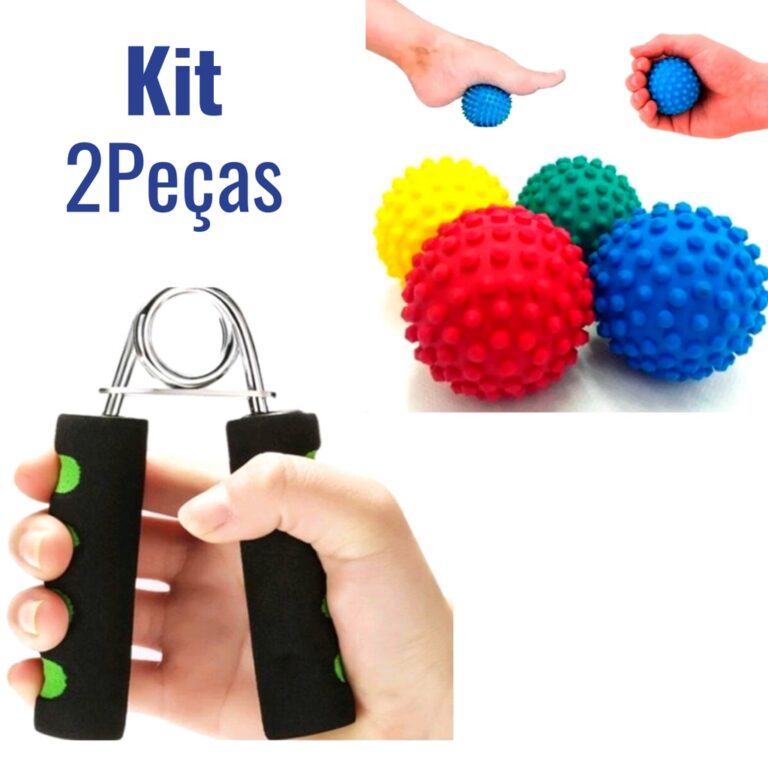 KIT Bolinha Fisioterapia + Fortalecedor de Mão e 