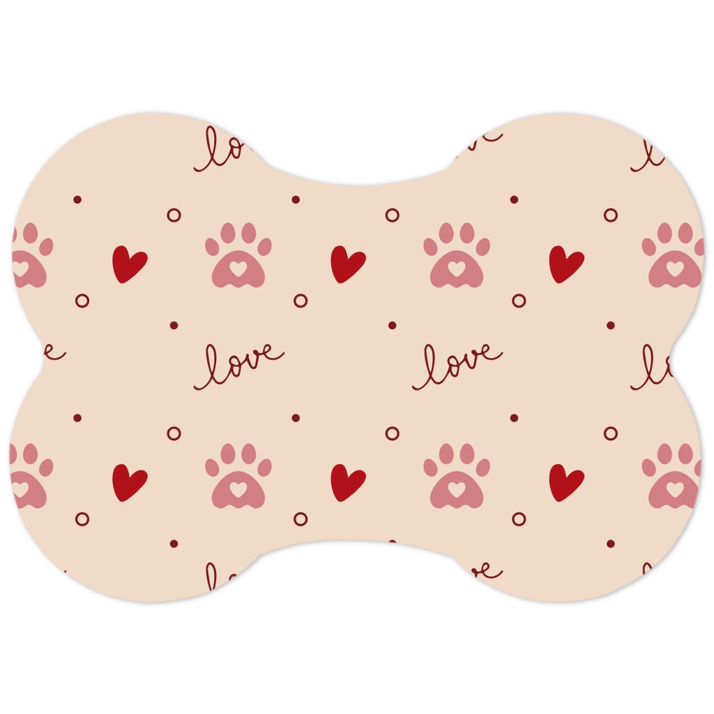 Tapete Pet Osso Love Antiderrapante