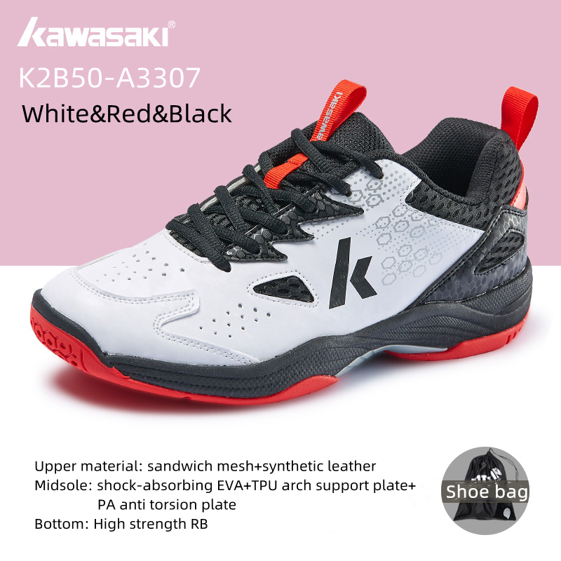 Kawasaki Pickleball Sapatos Tênis Badminton A3307 E C32023 Casuais Esportivos Masculinos E Femininos