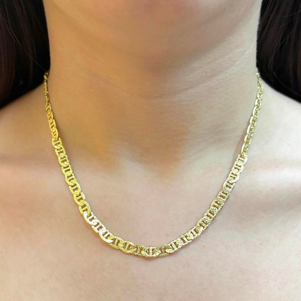 Corrente Grossa Estilosa Colar Feminino 5,6mm 45cm Banhado