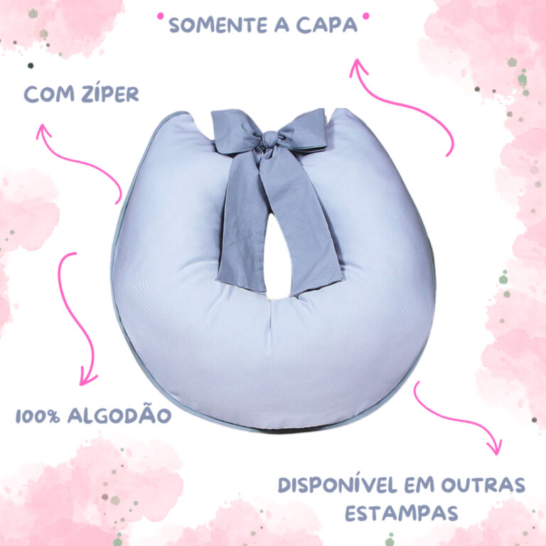 Capa De Almofada Amamentação Com Laço 100% Algo