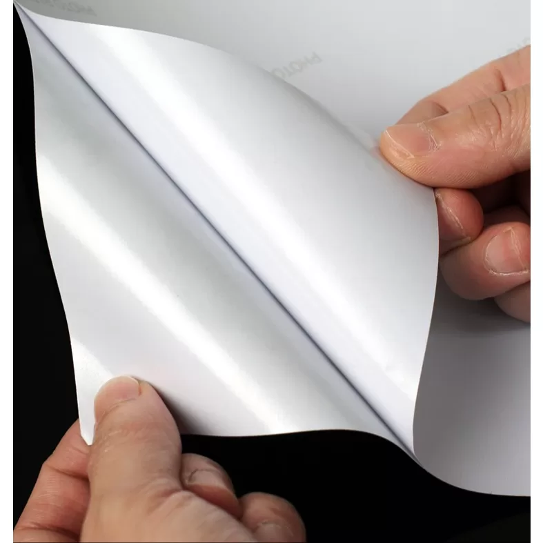 Vinil Adesivo Branco Brilhante A4 Prova Dágua 20 Folhas Jato Tinta