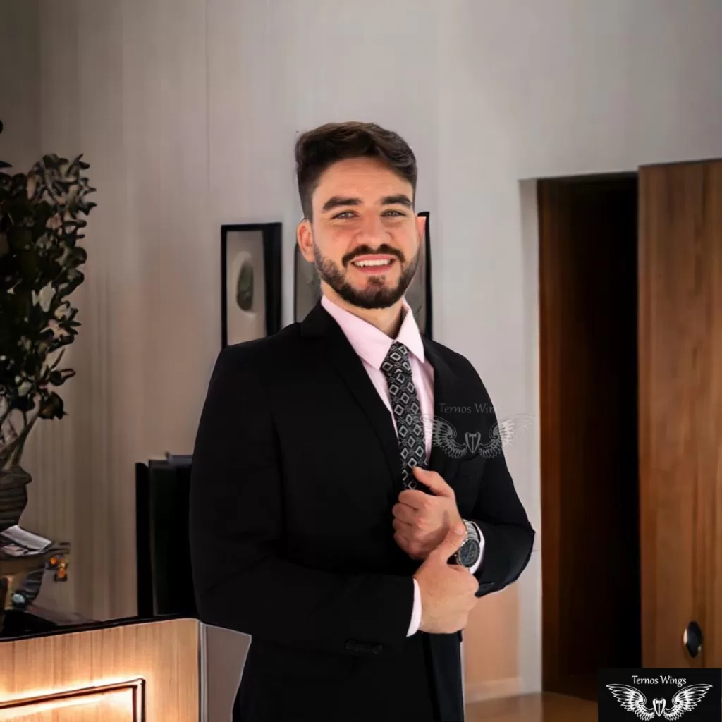 Terno Slim Masculino Microfibra Preto Tecido Premium Promoção Direto Da Fábrica