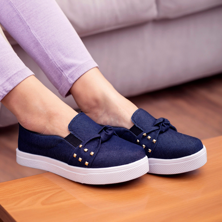 Tênis Slip On Feminino Bia Calçados Nó Spikes B