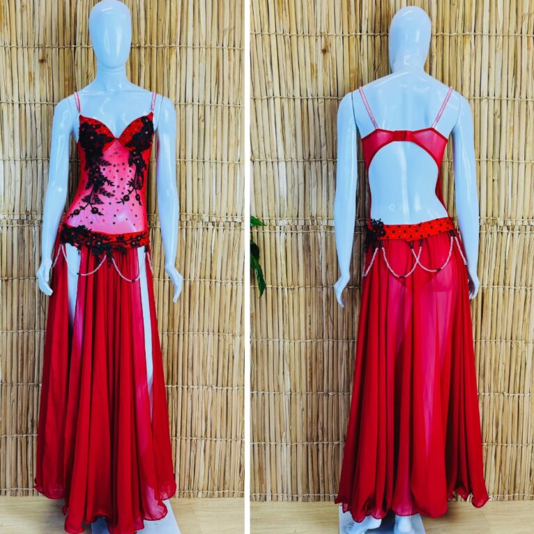 Dança do Ventre Traje Bordado Completo com Body &