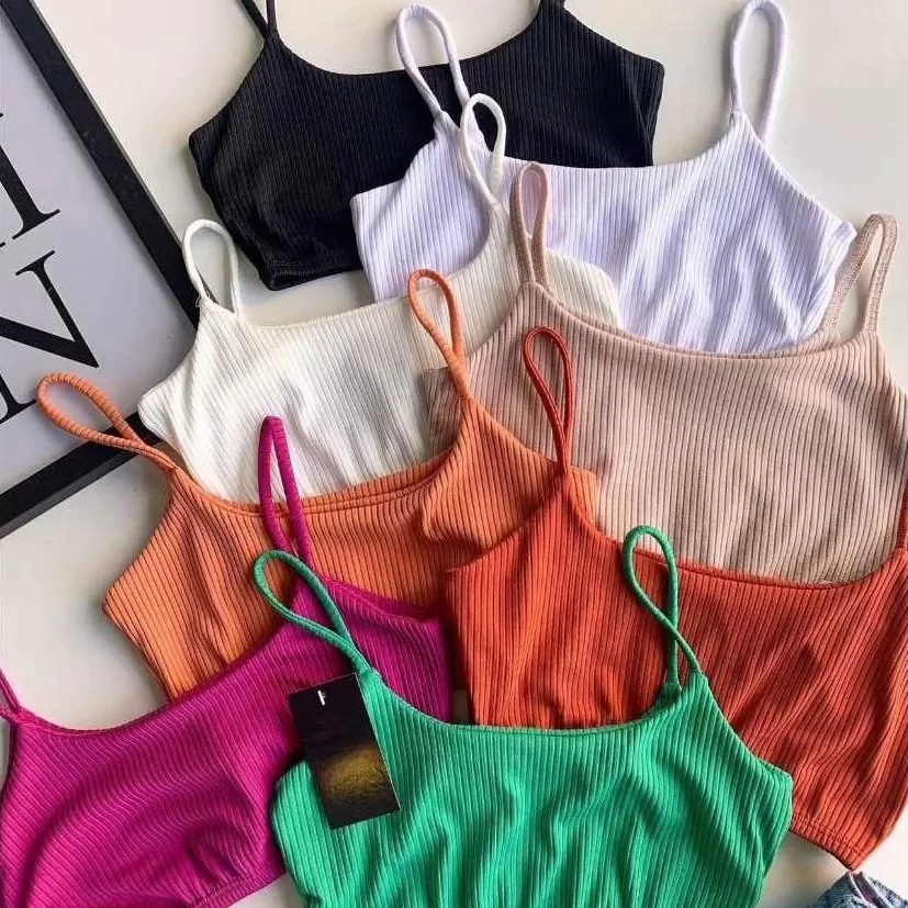 Kit C/ 03 Top Alça Blusinhas Femininas Verão