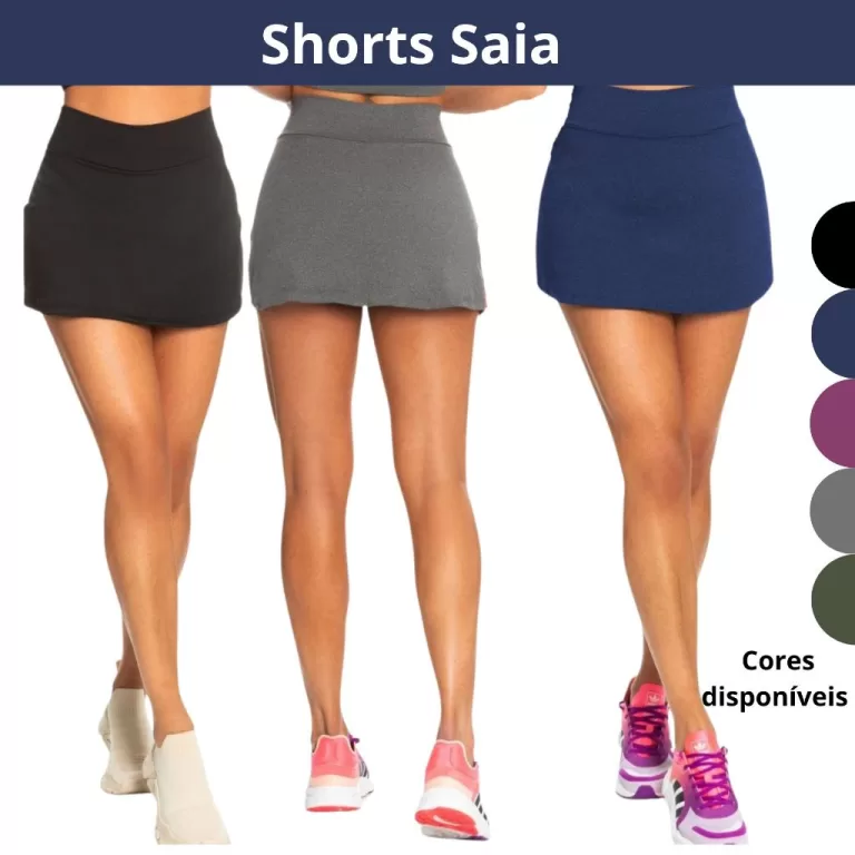 KIT COM 3 SHORTS SAIA BÁSICO FITNESS 90522-K3