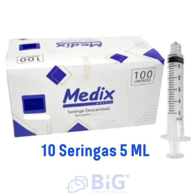 Seringa Descartavel 5ML LuerLock ESTÉRIL – 