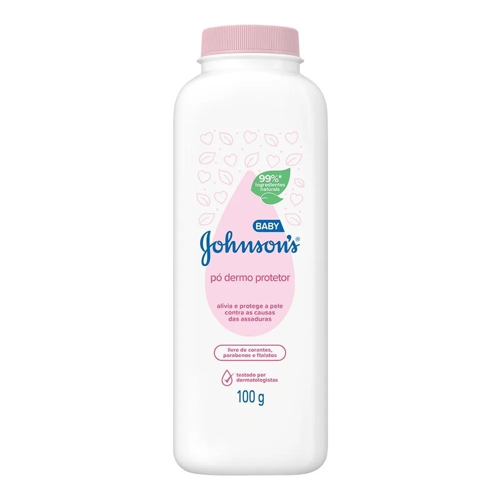 Talco Johnsons Baby 100g Dermo Protetor Suave para a Pele