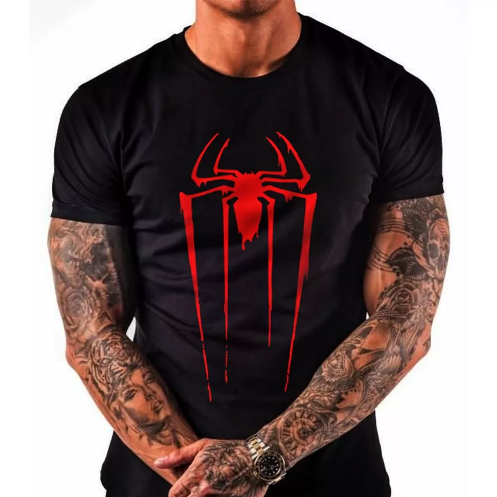 Camiseta Spider Man Masculina Heroi Super Confortável Homem Aranha Malha Qualidade Premium