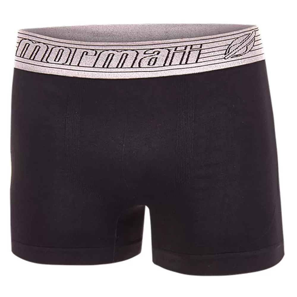 Cueca Boxer Mormaii Logo Elástico Masculina – Preto e Cinza