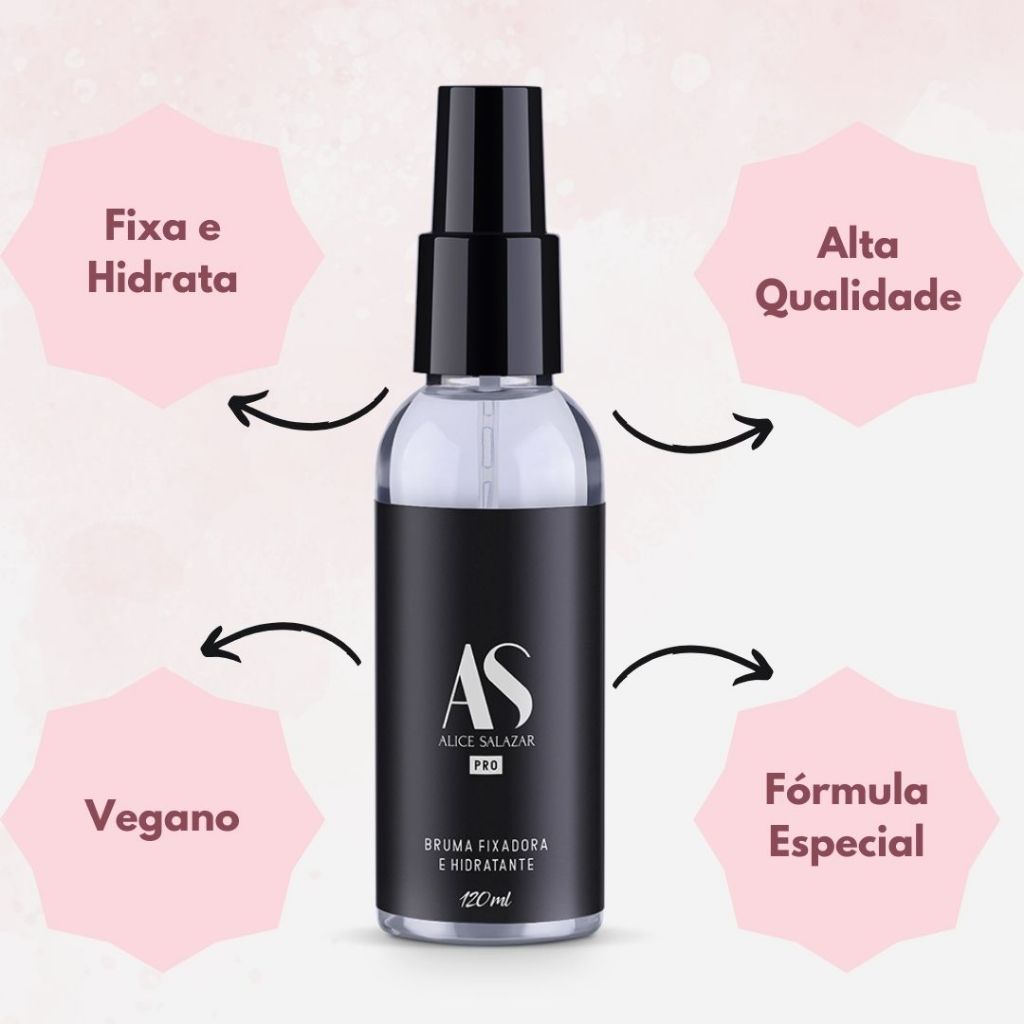 MAQUIAGEM BRUMA HIDRATANTE E FIXADOR ALICE SALAZAR  120ml