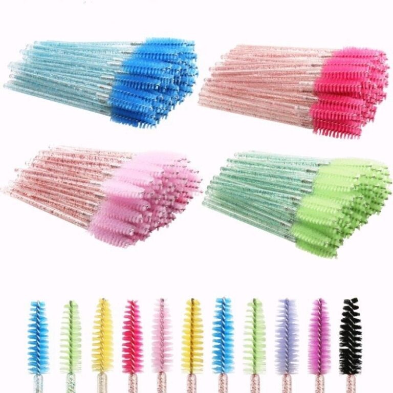 Kit 50 Escovinhas com sem glitter de e sobrancelha
