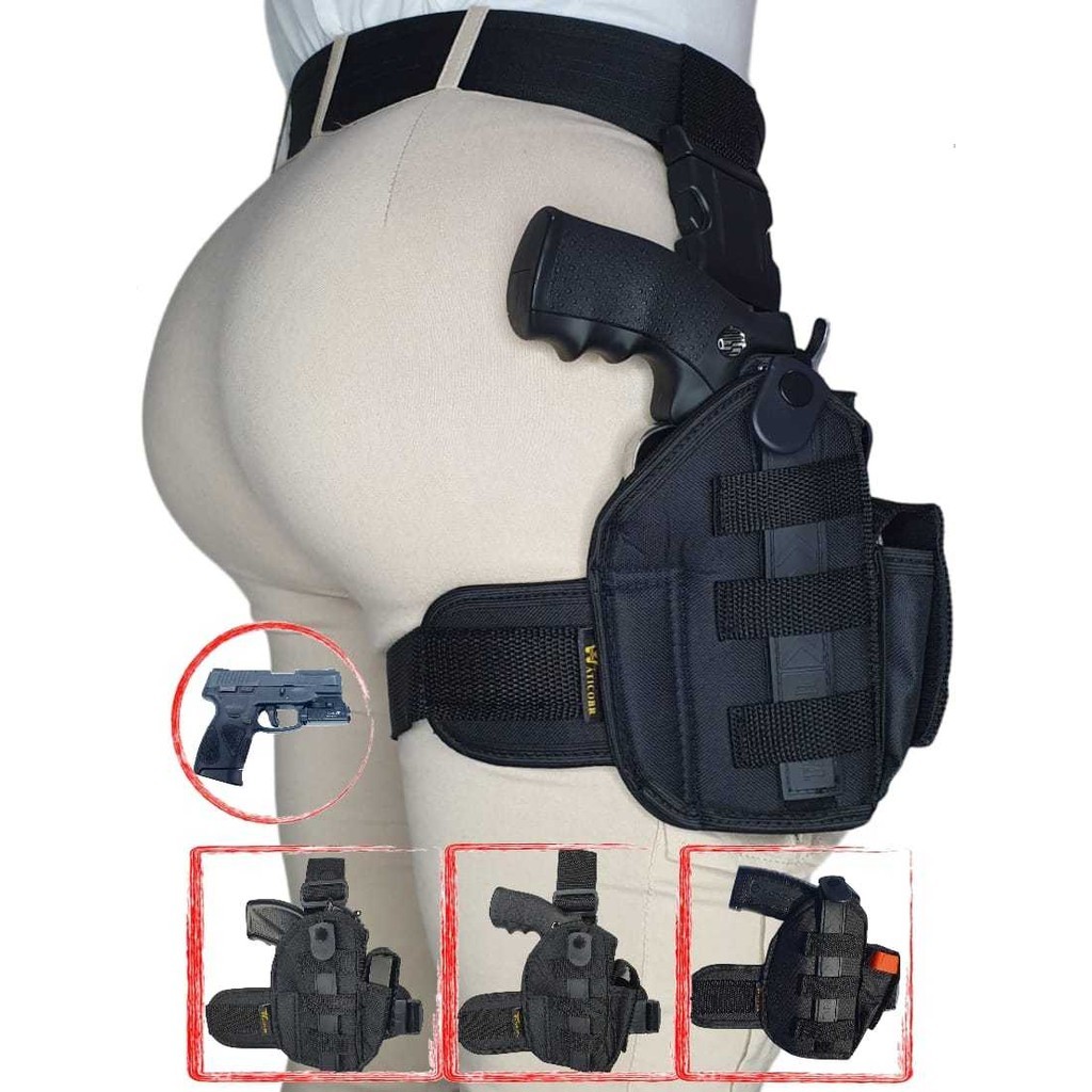 Coldre Tático Br Perna Coxa Vigilante Segurança Gcm Policial