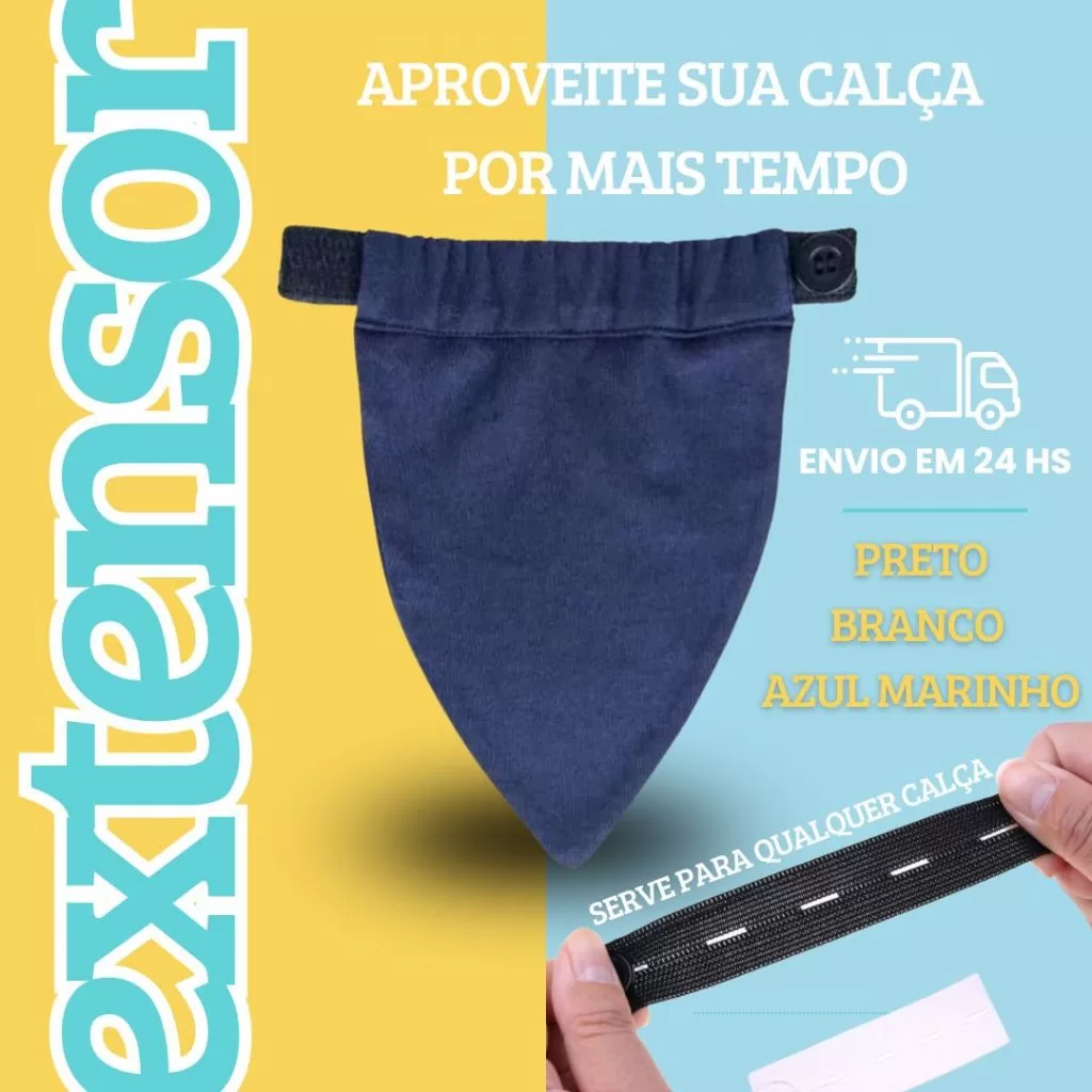 Extensor de calça – Grávidas – Gestante – Elástico com forro