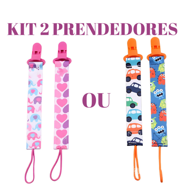 2 Prendedor de Chupeta Mam Menino Menina Com Fecho
