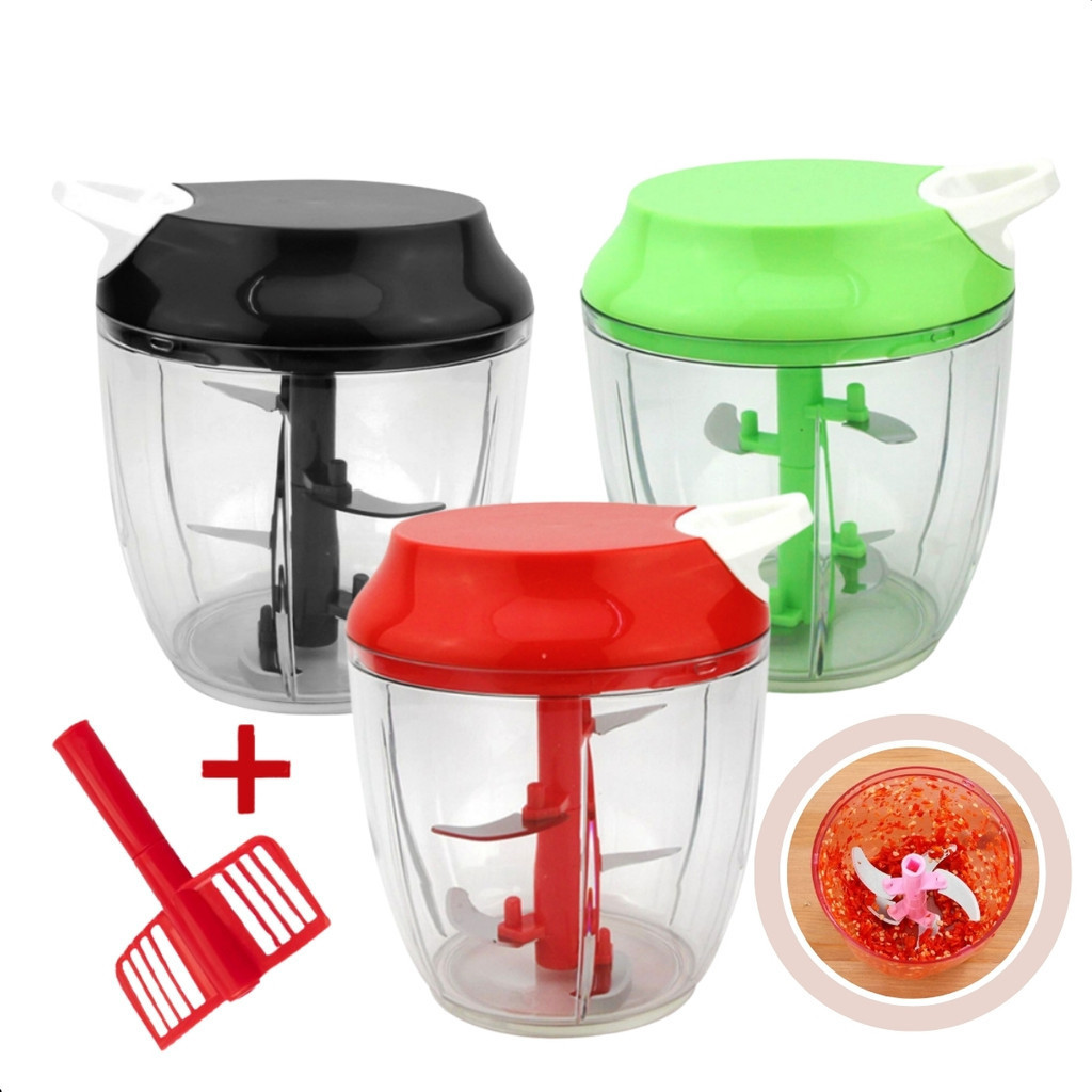 Processador Triturador Mixer Manual Alimento 5 Lâminas Alho Clink