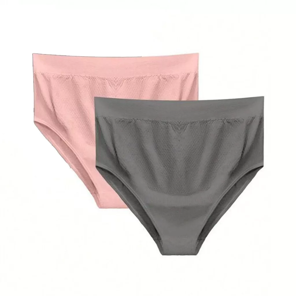 Kit 2 Calcinha Gestante Alta Hot Pants Maternidade Cós Alto