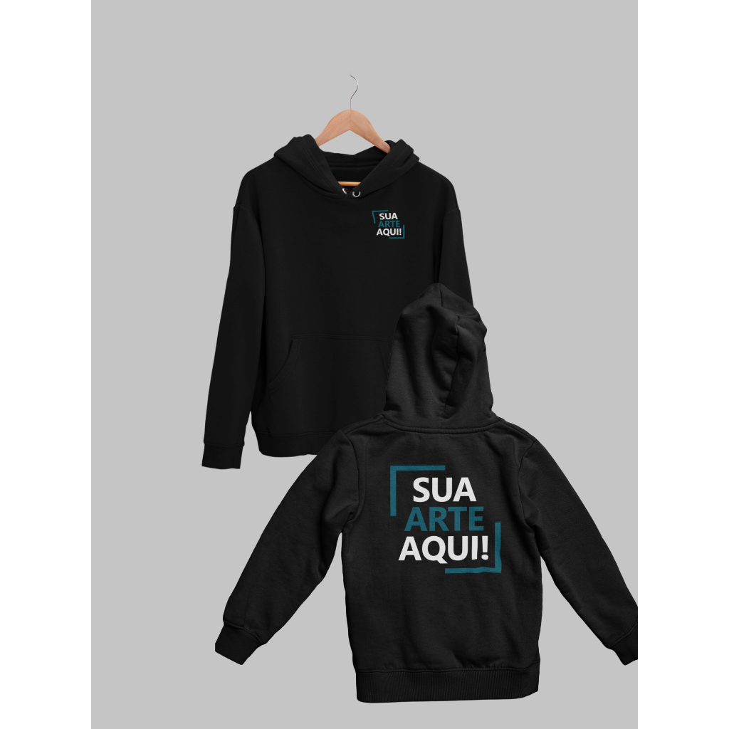 Blusa Casaco Moletom Canguru Algodão Poliester Toque Suave Personalizado Empresa Evento Terceirão