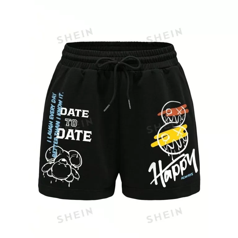 Bermuda Masculina Street Moletom Preta Date to Dat