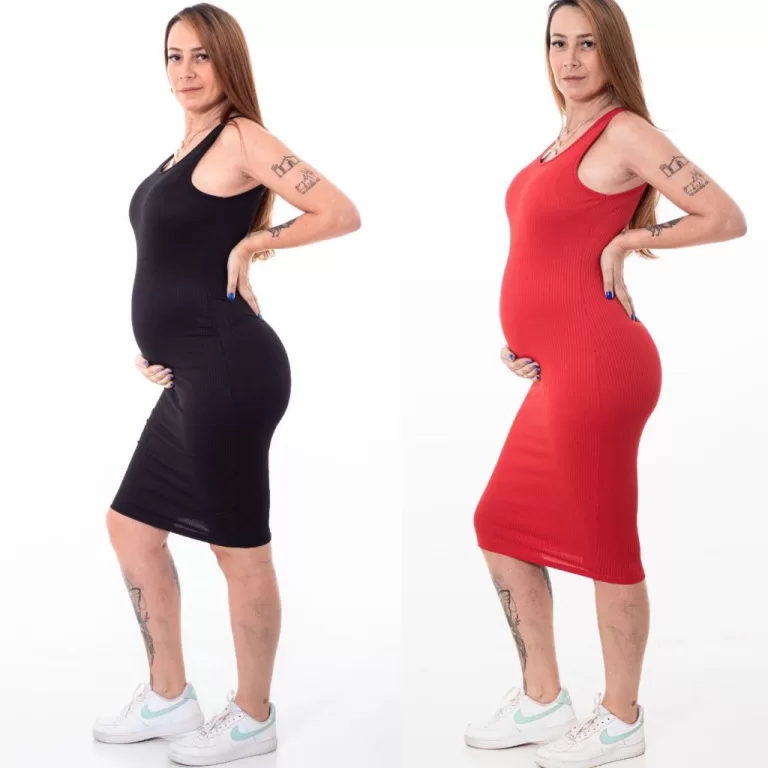 Vestido Regata Gestante Midi Gravida Maternidade C