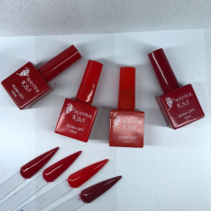 Kit Esmaltes em Gel Tons Vermelhos KES – 10m