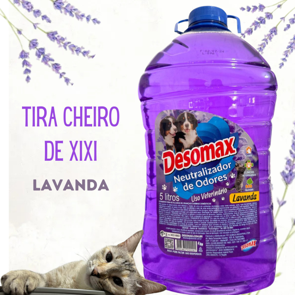 Eliminador de Odores Tira Cheiro Xixi 5 litros Desomax Limpa Canil