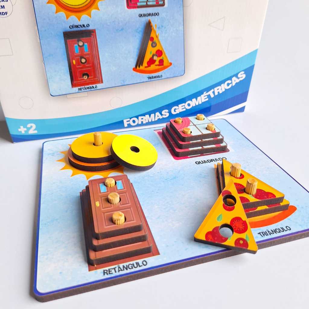 Formas Geométricas Jogo Educativo Divertido Concentração Mdf