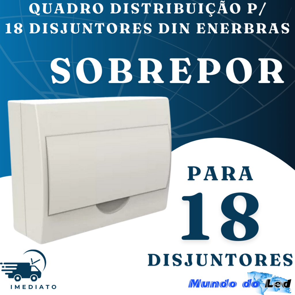 Quadro Distribuicao 18 Disjuntores Din Sobrepor Enerbras
