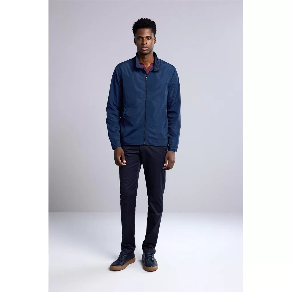 Jaqueta Corta Vento com Zíper – Azul Marinho