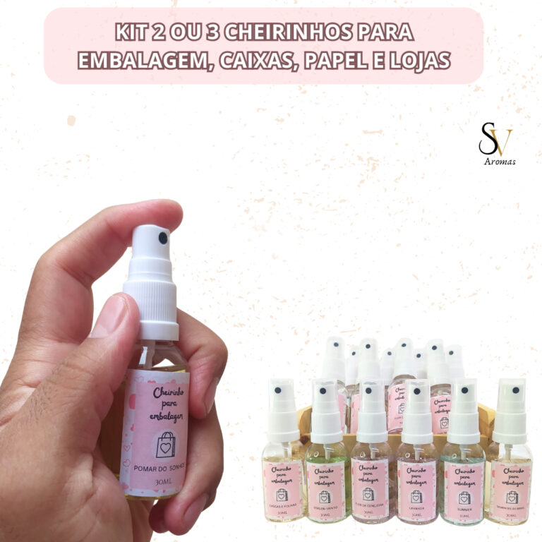 KIT 2 ou 3 Perfume para Papel, Loja, Caixa, Cheiri