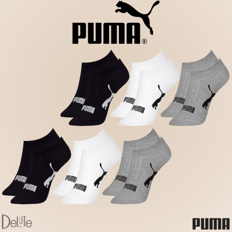 Kit com 6 Meias Esportiva Puma Sport Calcanhar Ver
