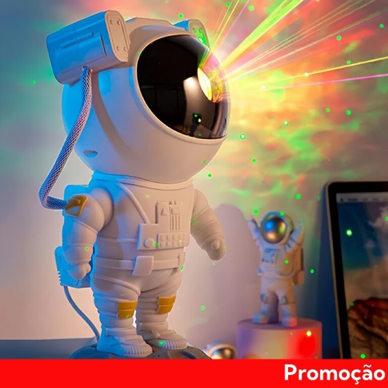 Luminaria Astronauta Projector Galáxia Crianças 