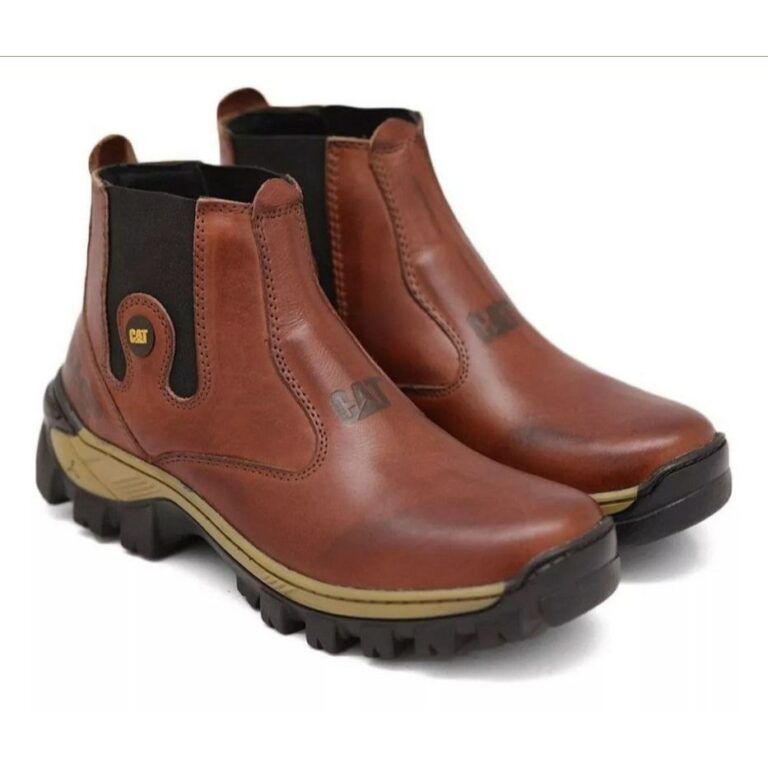 Bota botina  Cat impermeável de Couro legitimo su