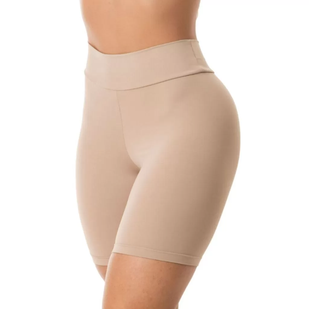 Short Anágua Lingerie Vestido Modeladora Bermuda Segunda Pele Confortável Preto Chocolate