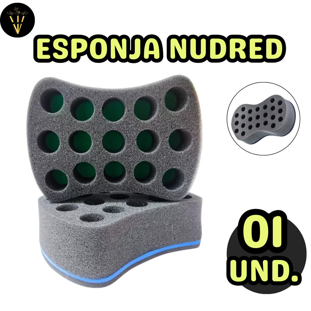 Esponja Nudred M Buchinha de Enrolar Cabelo Afro